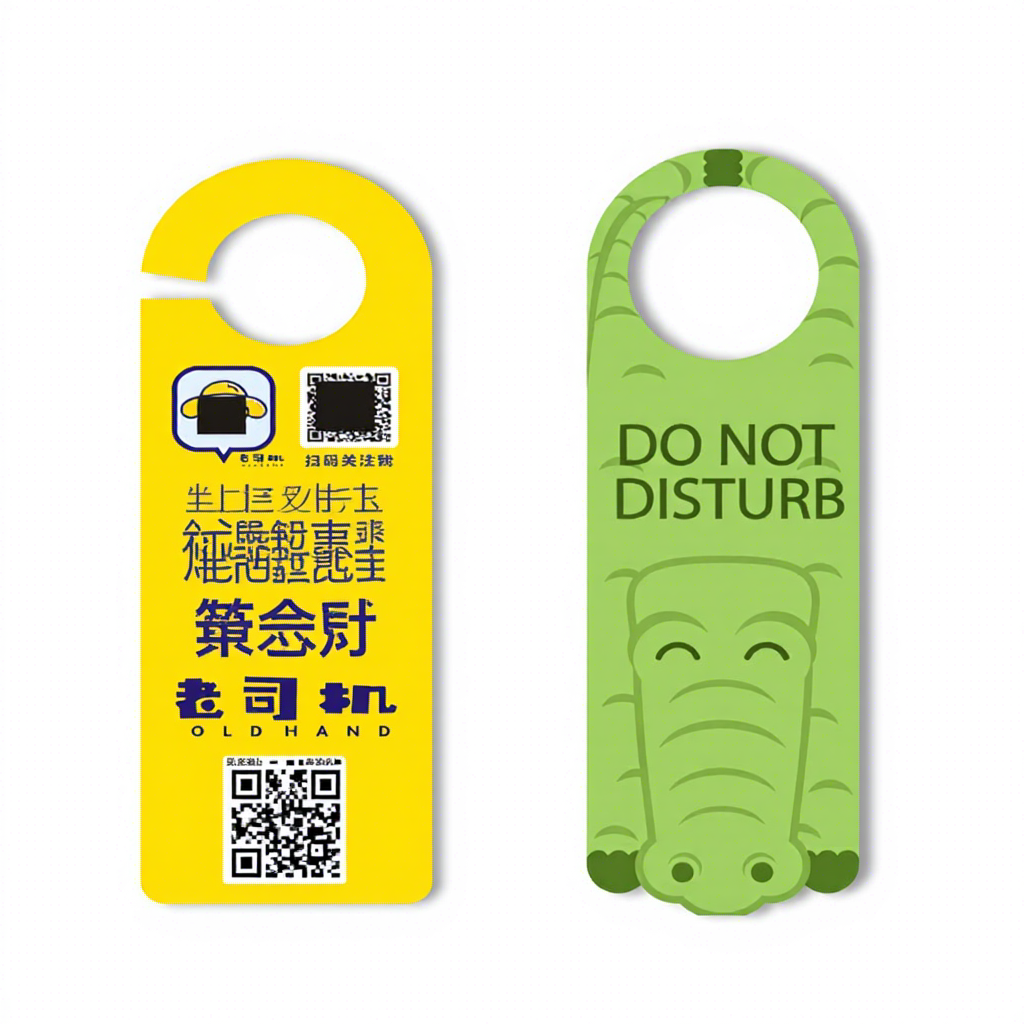 High Quality Custom Printing Die Press Business Door Hanger Insert Flash Flyer Card With Hanging Hole