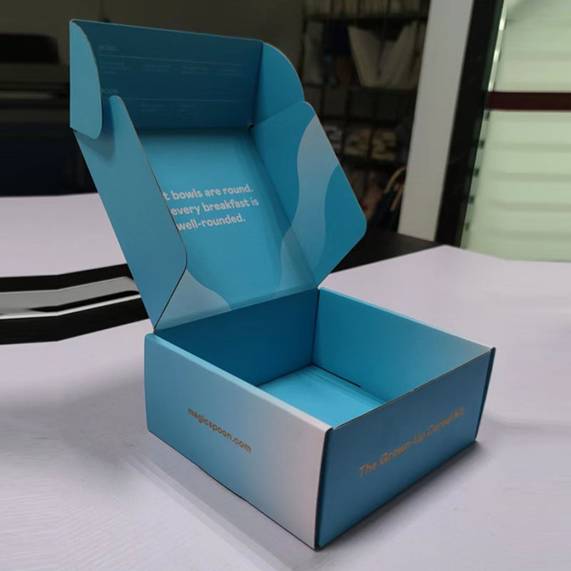 Custom Corrugated Cardboard Paper Packaging Tear Strip Printed Self Sealing Mailer Shipping Gift Box With Logo
