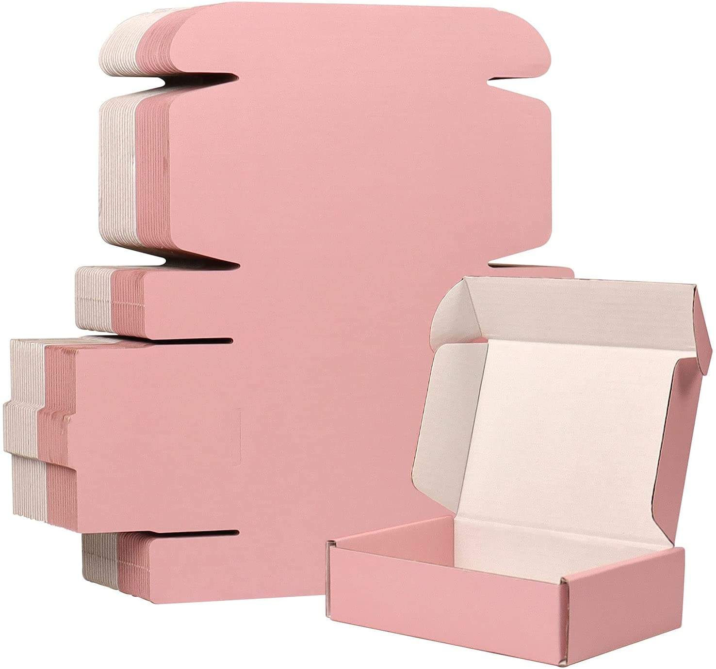 Customized LOGO pink Shipping Box for Small Business Corrugated Mailing Cardboard Box for Packaging Gift Boxes