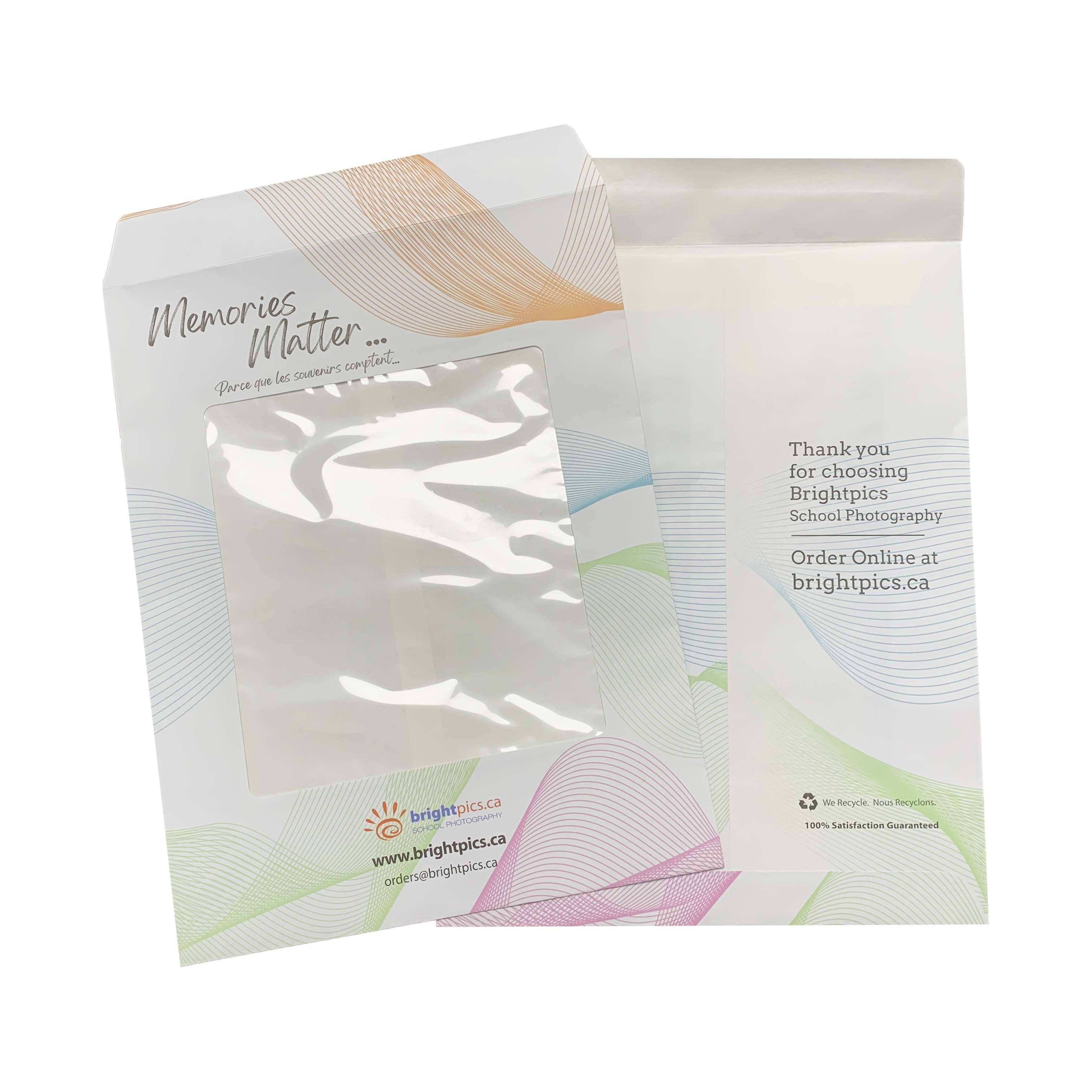 Custom Printed Eco-Friendly Business Mailing Envelope with Transparent Window for Office and Bank Use
