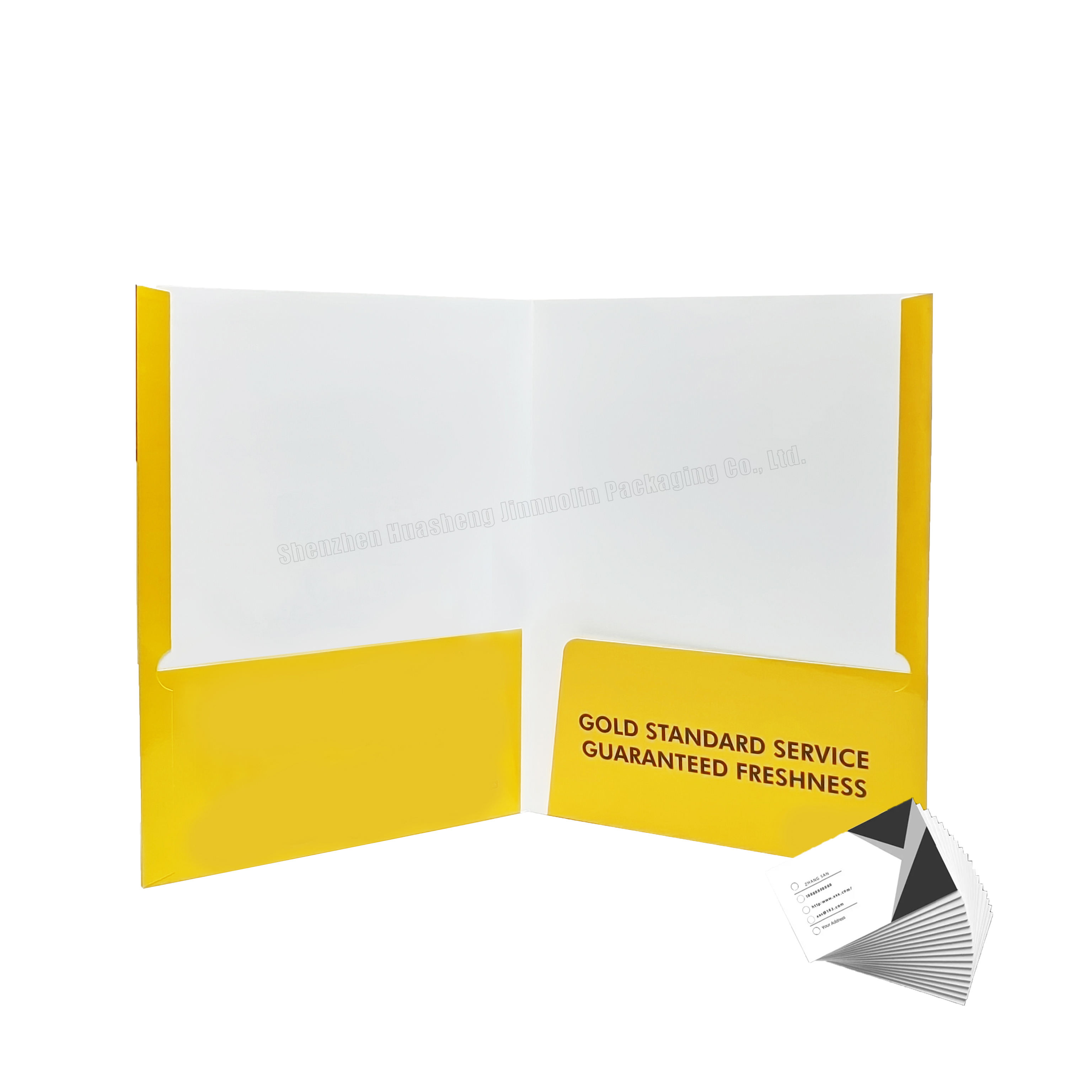 Eco Friendly A4 Presentation Folders Custom Logo with Pockets for Business Documents and Business Card Storage