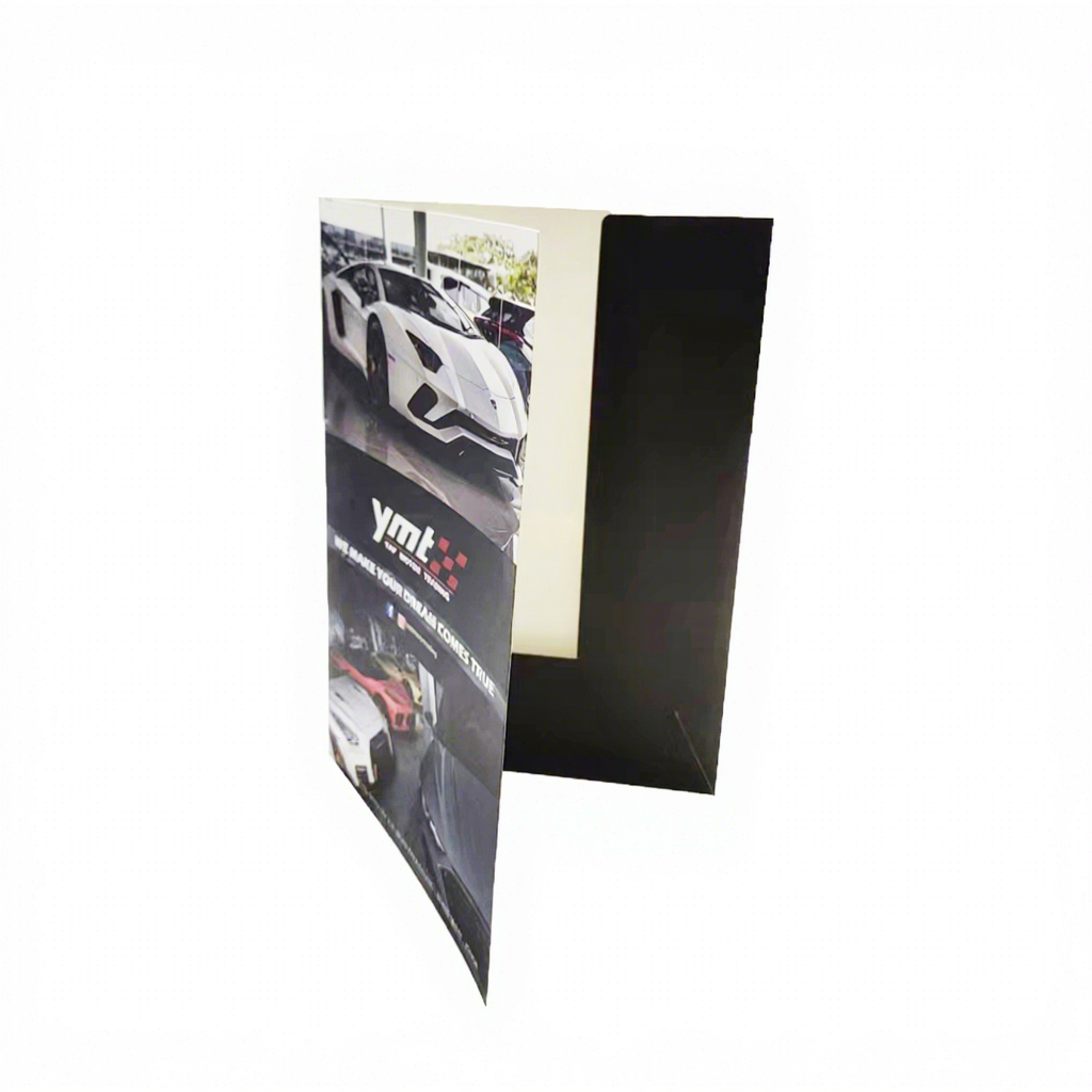 Custom A4 Paper File Folders with Logo Pockets and Eco Friendly Material for Business and Presentation Use