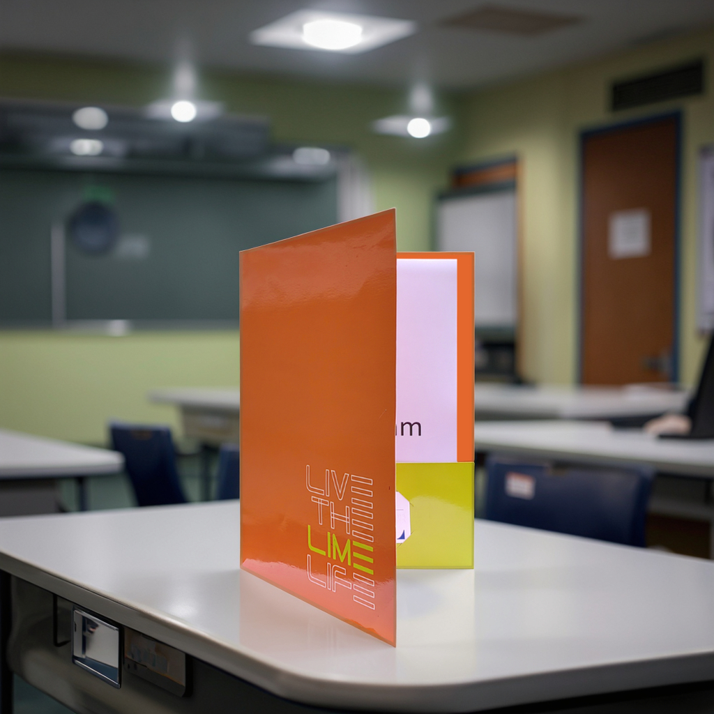 China Manufacturer's Custom A4 File Folder Eco-Friendly Paper Presentation Folder with Double Pockets and Card Holders