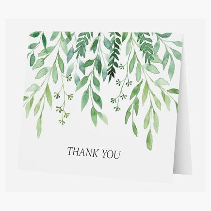 High Quality Custom Thank You Cards with Envelopes Personalized Cards for Clients and Guests