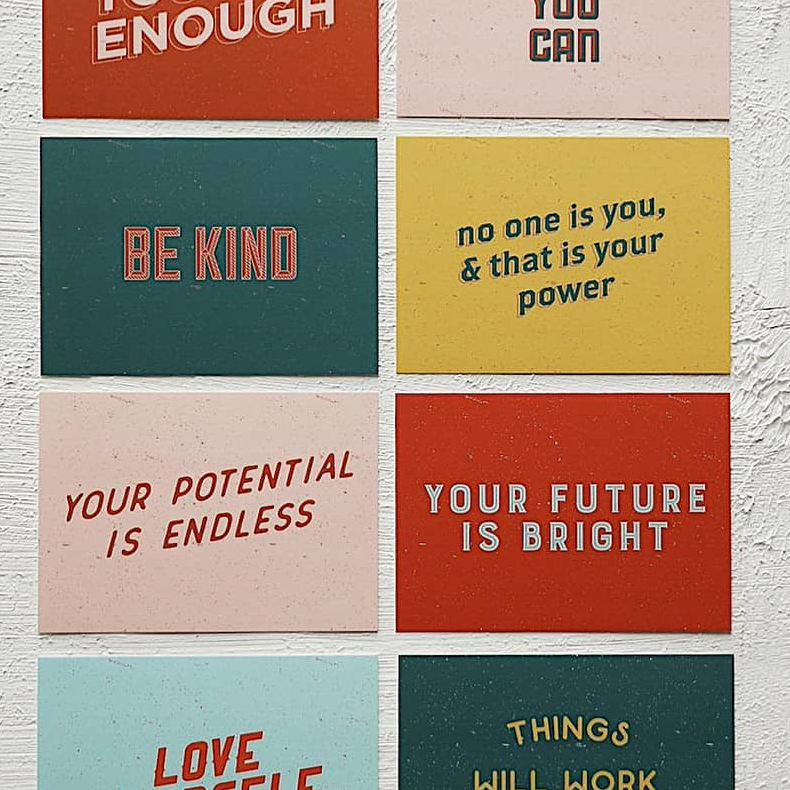 Inspirational Quote Postcard Custom Printed Positive Message Card for Motivation Promotion or Stationery Gift Use