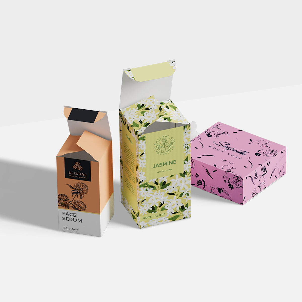 Custom High-End Paper Box Cardboard Material Sponge Liner Recycled for Cosmetics Small Gifts Packaging Size Logo Options