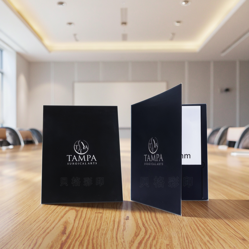 Black Cardboard Hot-Silver Wholesale Custom Manila Paper Pocket Expanding Presentation File Folders for Documents