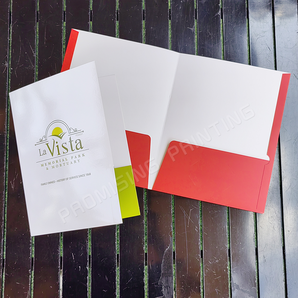 China Factory Custom Logo A4/A5 Paper/document Presentation File Folders Quality Business Folders Pockets for Organizing