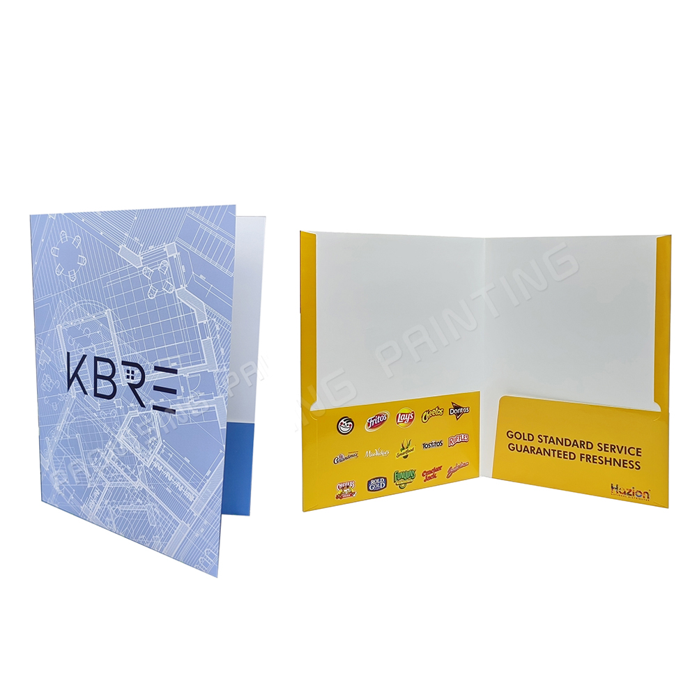 Custom Logo Eco-friendly A4 Waterproof File Folder with Pocket and Business Card Slot for Document Presentation and Filing