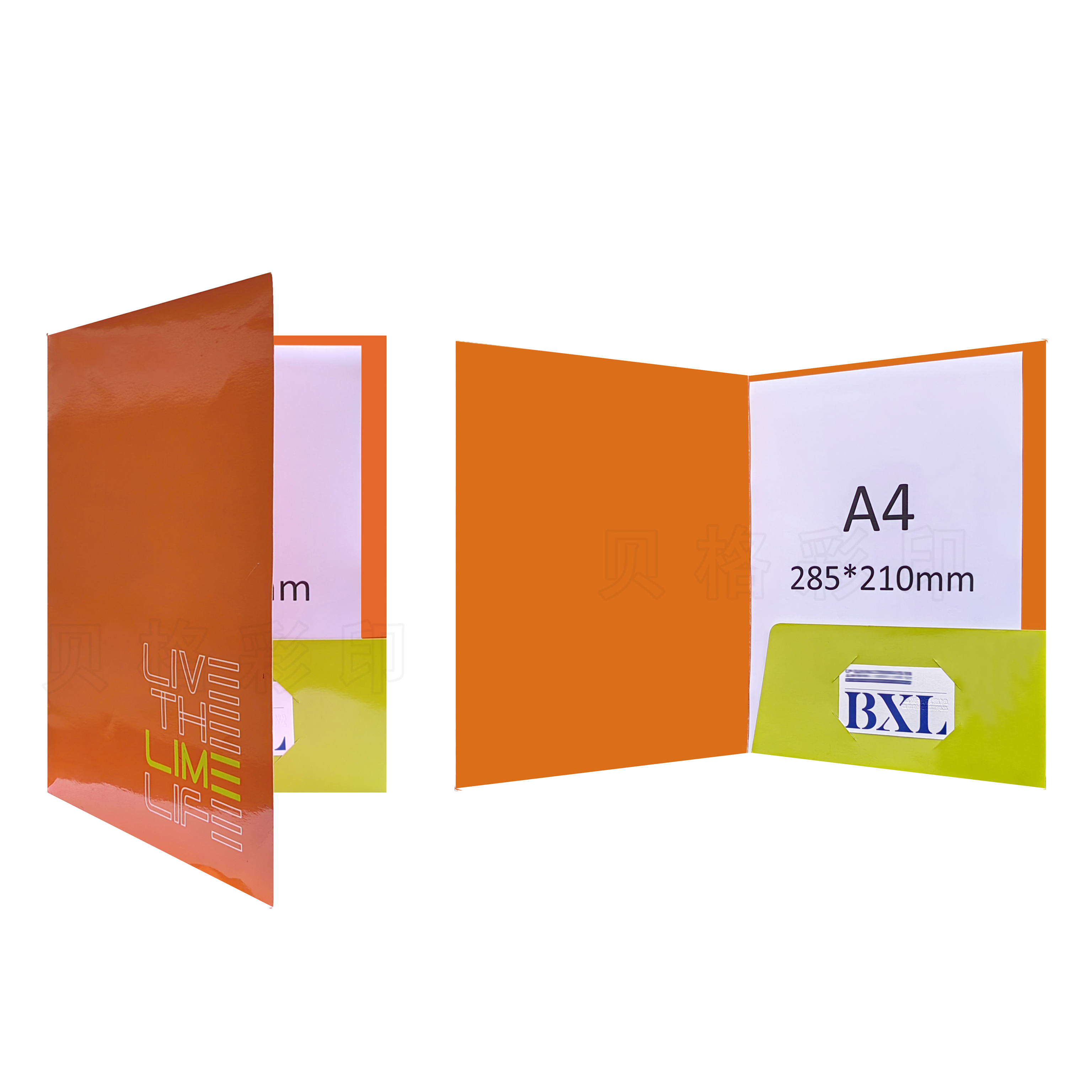 Custom Logo A4 Paper Folder Double Pocket Embossed Real Estate Presentation File Holders Printed Filing Products