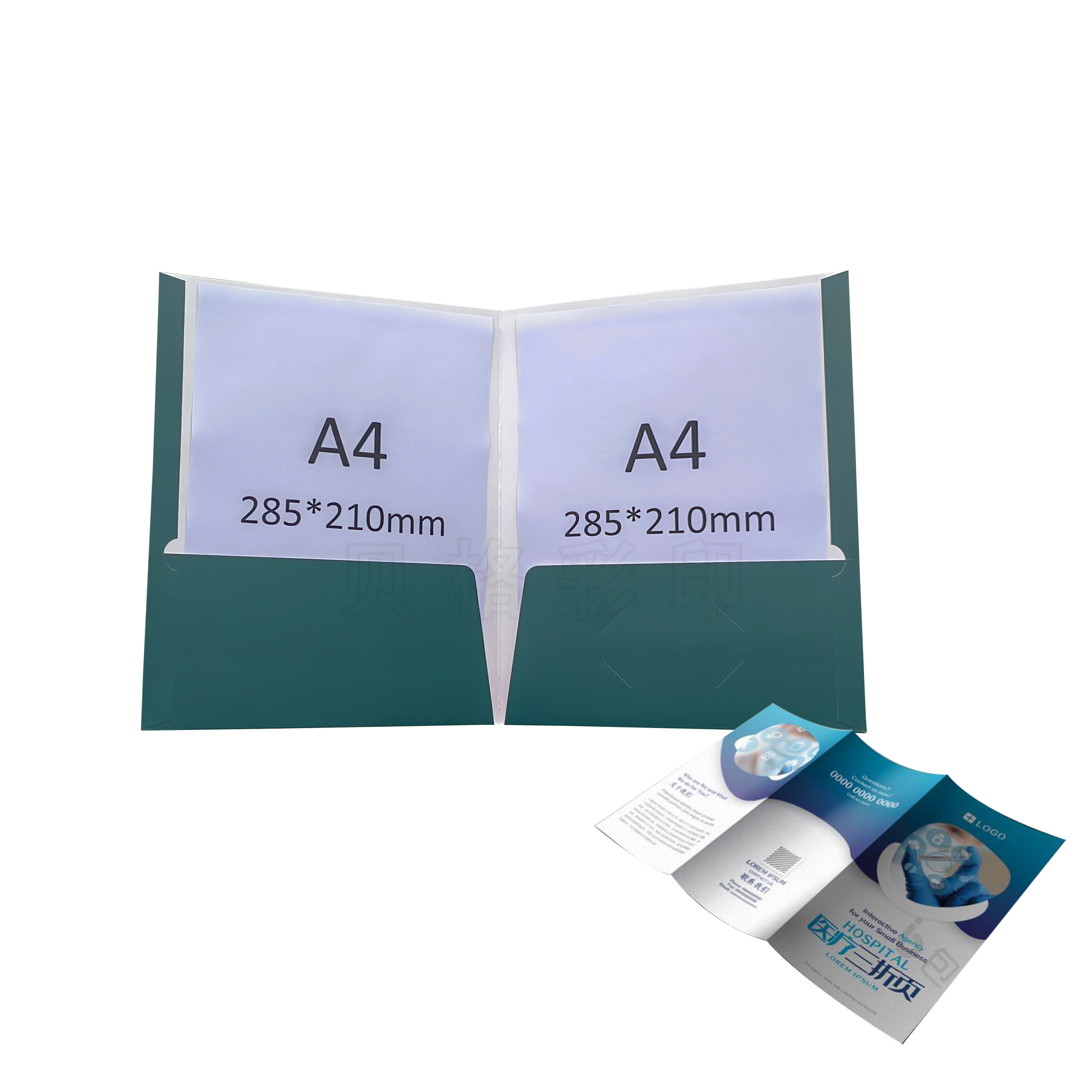 Wholesale Eco-friendly Recycled A4 Presentation Folders Customize Solid Color Foil Matt Lamination Waterproof Conference Folding