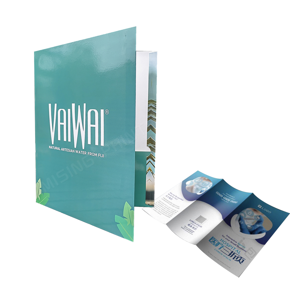 Customizable Paper Folder with Logo Design CMYK Printed Cardboard Graduation Presentation Filing Folder From China Factory