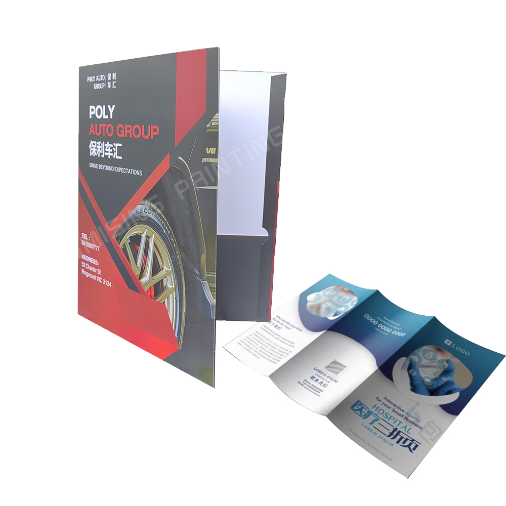 China Factory Eco-Friendly Thick Paper A4/A5 Presentation Folder with Pockets Custom Size Filing Product