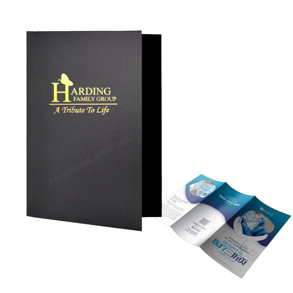 Custom Logo Attractive UV Spot Small Minimum Gold Stamp Order Quantity Branded Eco-friendly Waterproof Oilproof Presentation