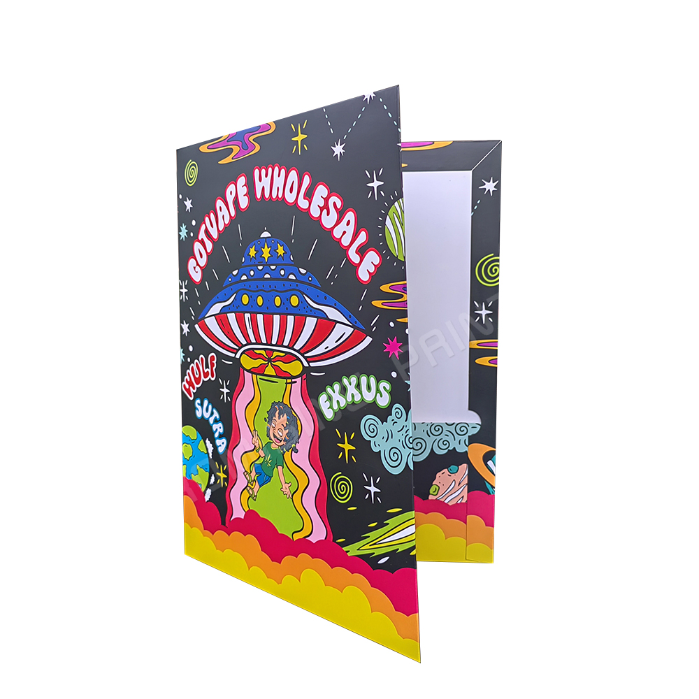 Custom Logo Eco-Friendly Thick Paper Material A4/A5 Size Presentation Folder with Pockets Filing Product
