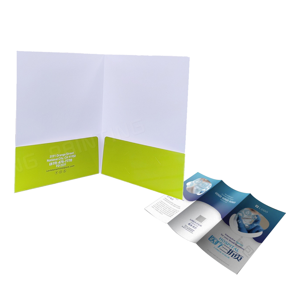 High Quality Custom Logo Presentation Folders A4 Size Made of Paper for Company Documents Printing