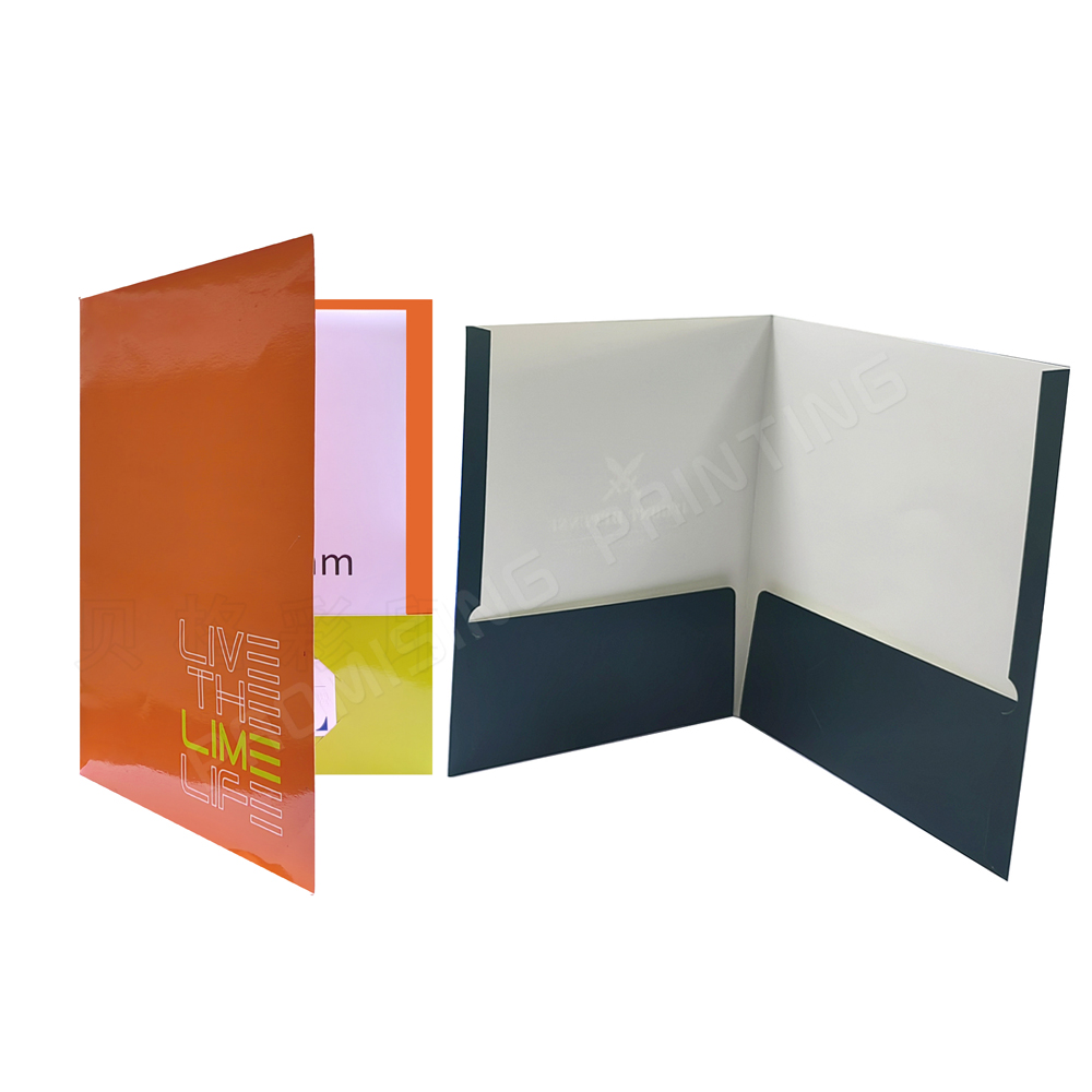 Custom A4/A5 Size Two-Pocket Eco-friendly Waterproof Oilproof Presentation File Folder with Business Card Slot