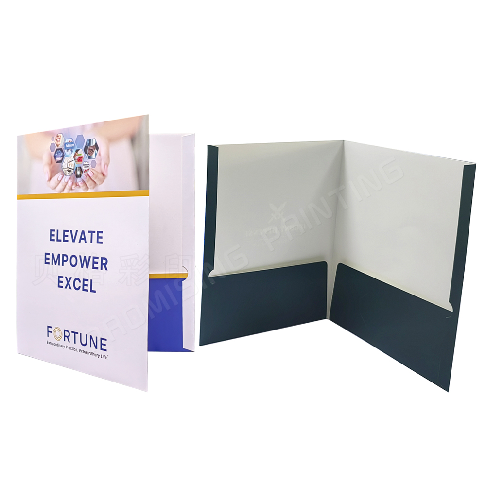 Custom Logo A4 and A5 Paper Document Presentation File Folders Two Pocket Two Pocket Presentation Folders with Logo