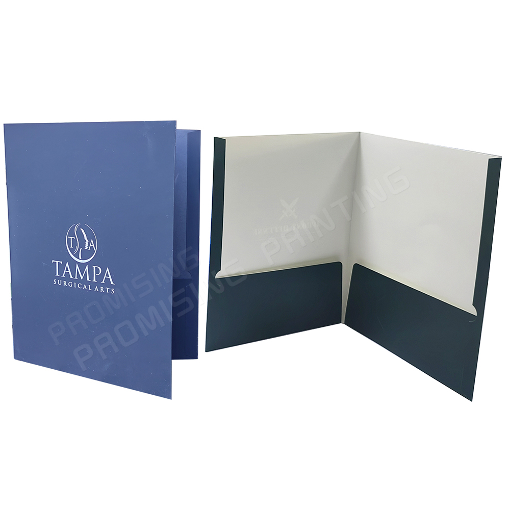 Hot Selling Customized A4 Solid Color Eco-friendly Waterproof Presentation Folder with Business Card Slot and Pocket