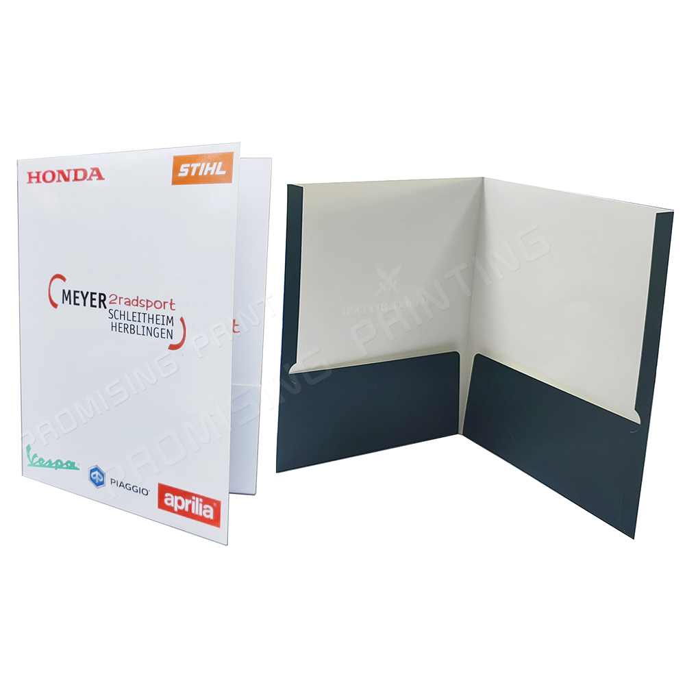 Manufacture Custom Eco-friendly Recycled Waterproof Oilproof A4 Document File Paper Luxury Presentation Pocket Folder Business