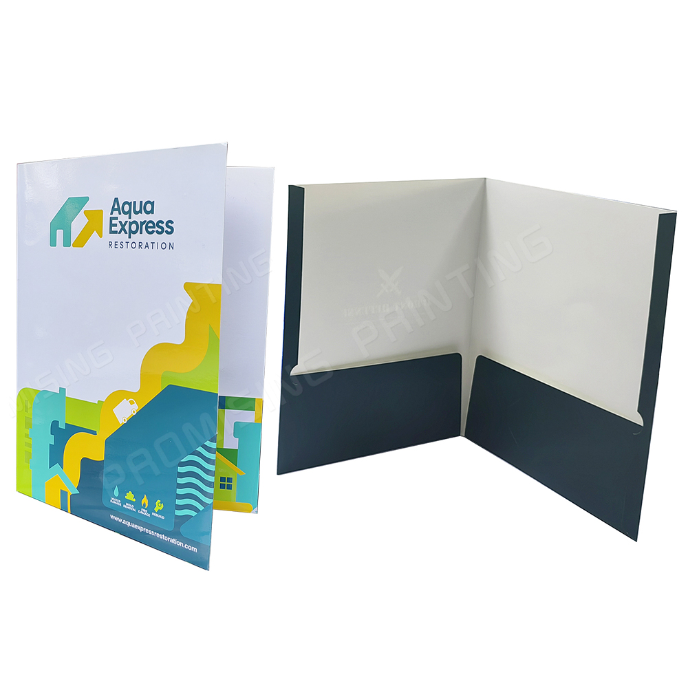 Manufacture Custom Eco-friendly Waterproof Scratch Proof Matt 2 Pockets A4 300GSM Presentation Folder