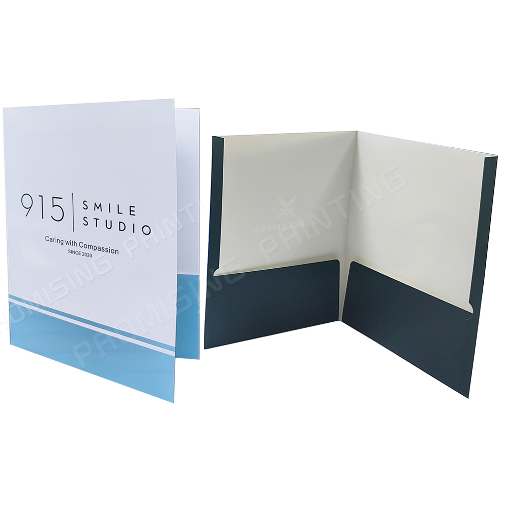 China Factory Custom Design Eco-friendly Waterproof Presentation Folder with Pocket Design and Logo for Brand Promotion
