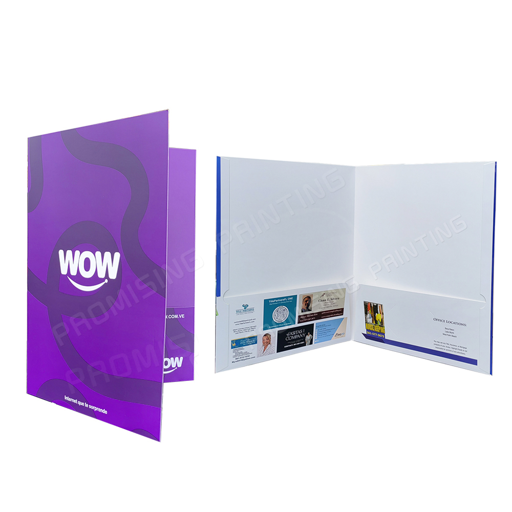 Custom Logo Printed Eco-friendly Waterproof Expanding Presentation Folders A4 A5 Business Profile Pocket Business Card Slot