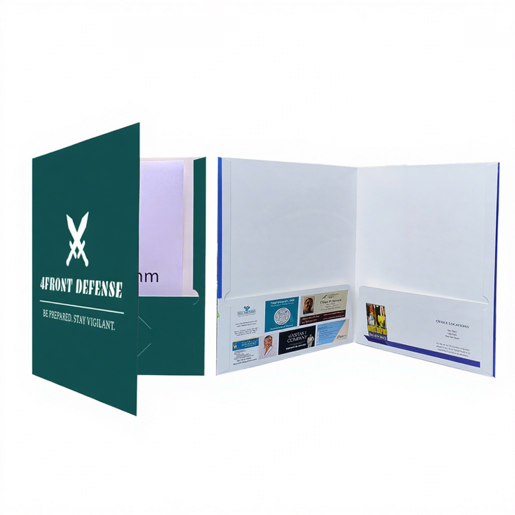 Custom Eco-friendly A4 Presentation Folder with Company Logo Waterproof Oilproof Document Pockets Business Card Slot for Filing