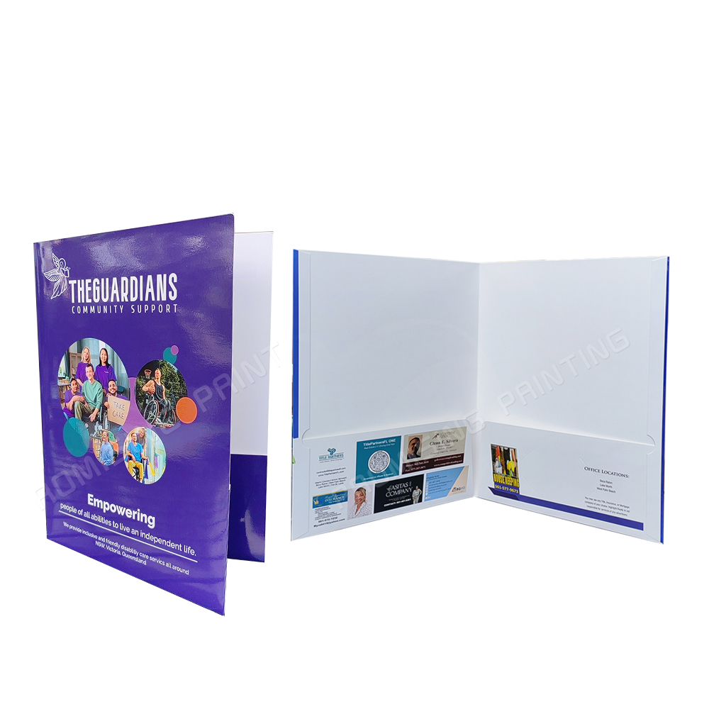 Custom A4 Eco-friendly Waterproof Oilproof Scratch Proof Presentation Folder Business Card Slot for Document Poster Packaging