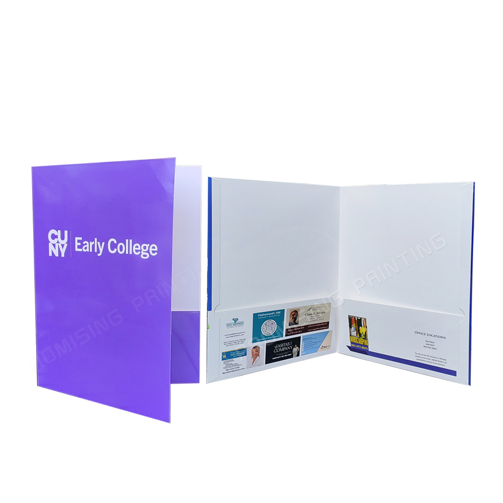 Customized Eco-friendly Waterproof Presentation Folder with Pocket Design A4 Size Business Card Slot for Document Packaging
