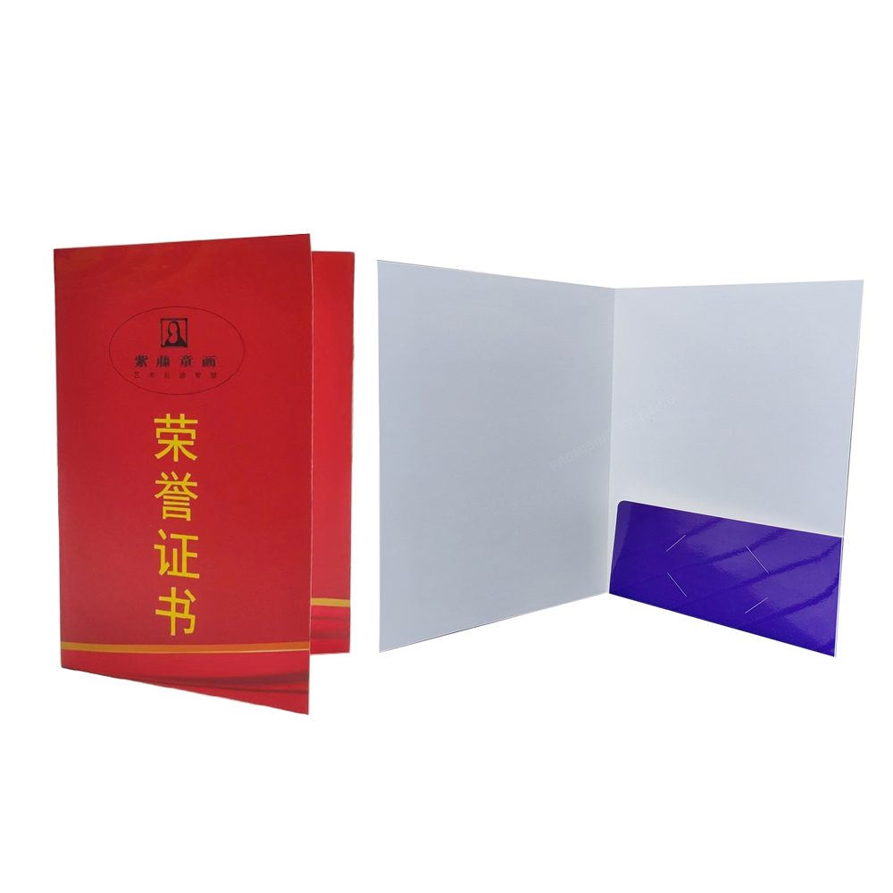 Custom Logo Eco-friendly Waterproof Presentation Folders Business Card Slot Pocket Design for Office School Home Business Use
