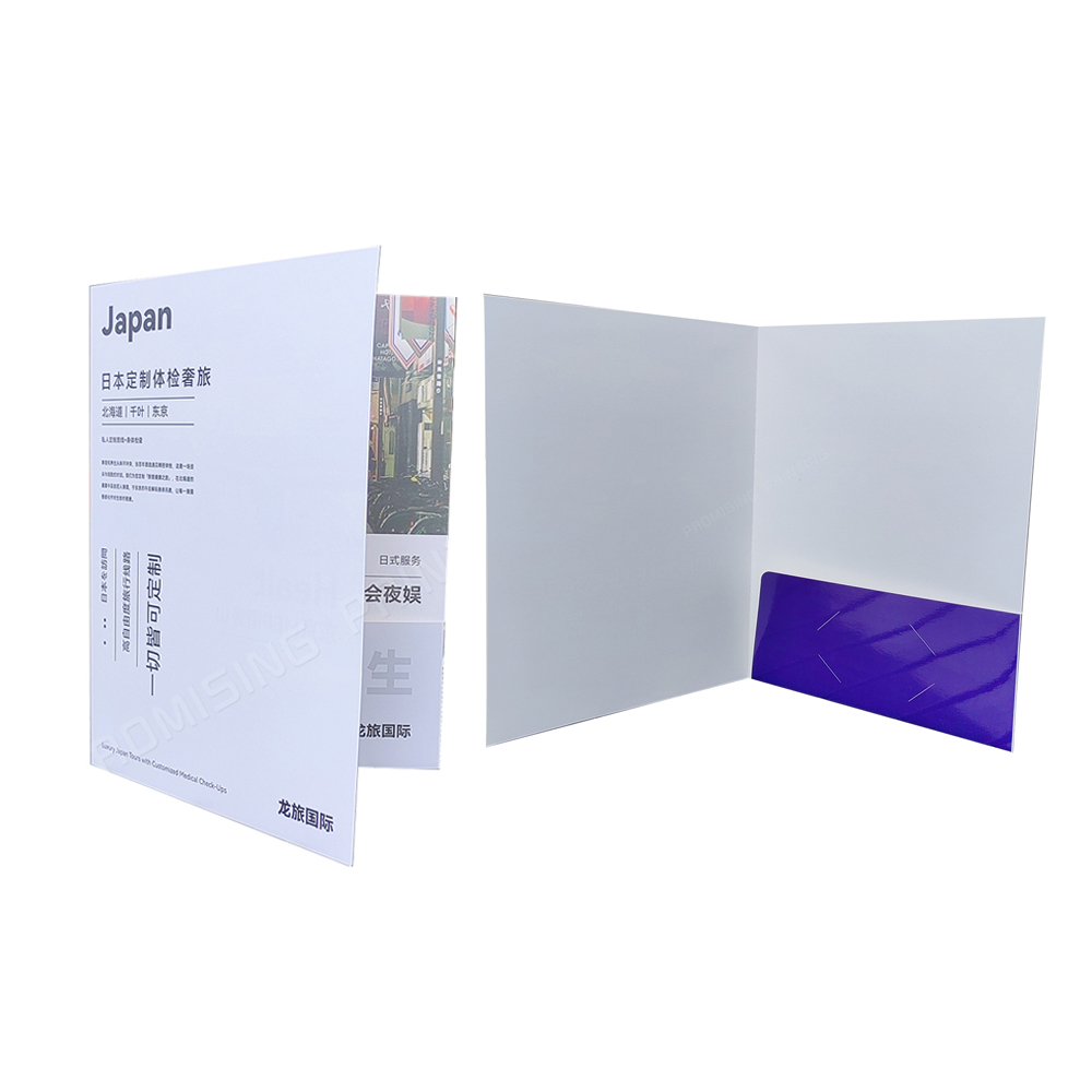 Custom Logo Presentation Folders A4/A5 350GSM Eco-friendly Waterproof Oilproof with Business Card Slot