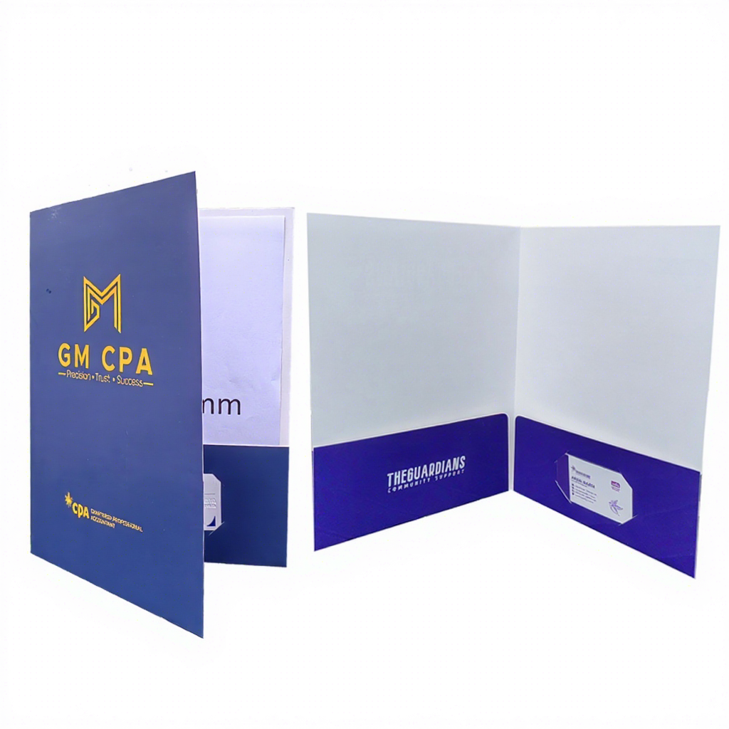 Customized A4 A5 Eco-friendly & Waterproof Presentation Document Folders with Matt/Glossy Lamination Pocket Design Logo Printing