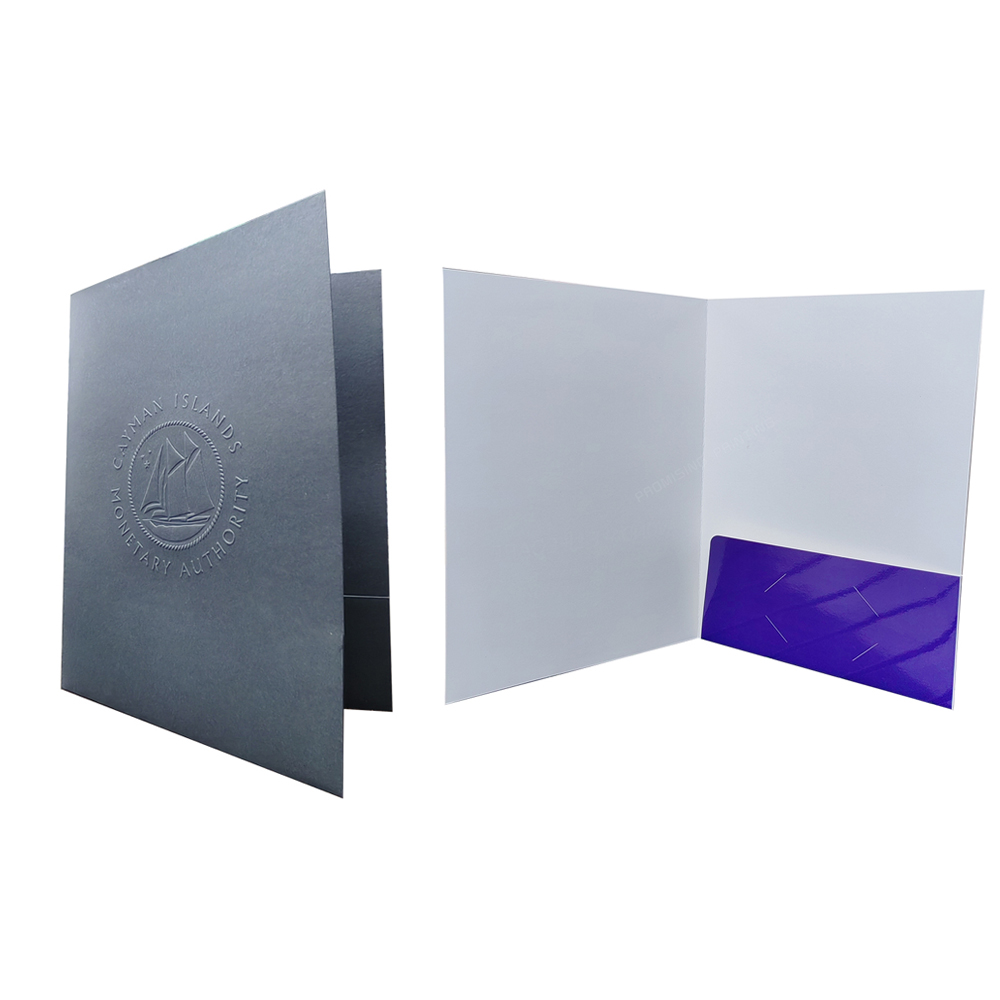 China Factory Custom LOGO Supply Luxury Eco-friendly Waterproof Corporate Folders A4 Two Pocket Paper File Presentation Folder