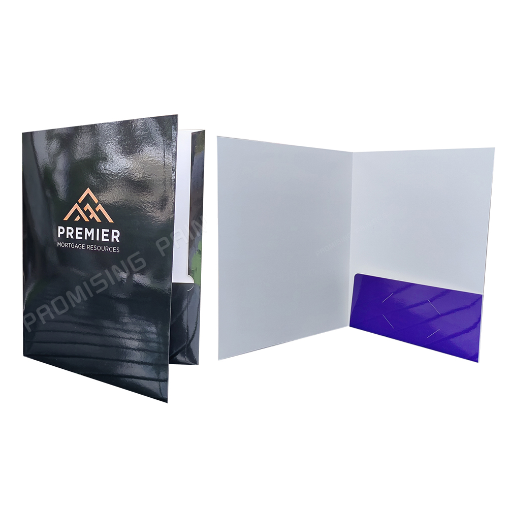China Factory Wholesale Custom Black Cardboard Manila Paper Eco-friendly Waterproof Oilproof Pocket Expanding File Folders