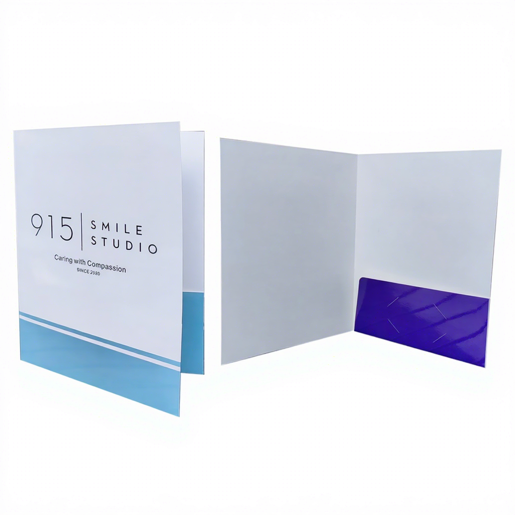 China Factory Wholesale Custom Eco-friendly Recycled White Cardboard Scratch Proof Paper Pocket Expanding Presentation File