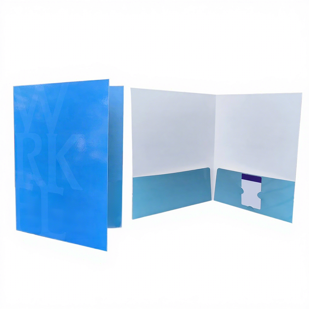 High Quality Eco-friendly Waterproof Oilproof Paper Folder with Pocket Custom Print Business Presentation Document File Folder