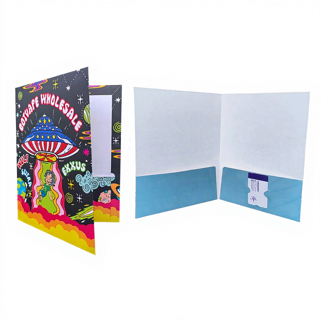 Premium Handmade A4 Size Two Pockets Presentation Folder Eco-friendly Waterproof Design Customizable for Office Document