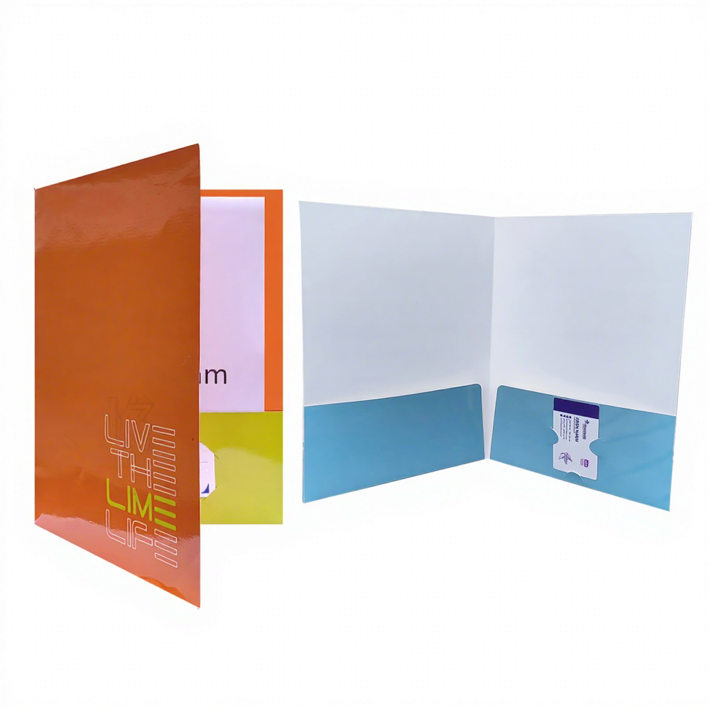 China Factory Wholesale Eco-friendly Waterproof A4 Size Custom Printed Paper Files Document Presentation Folder Pocket Business