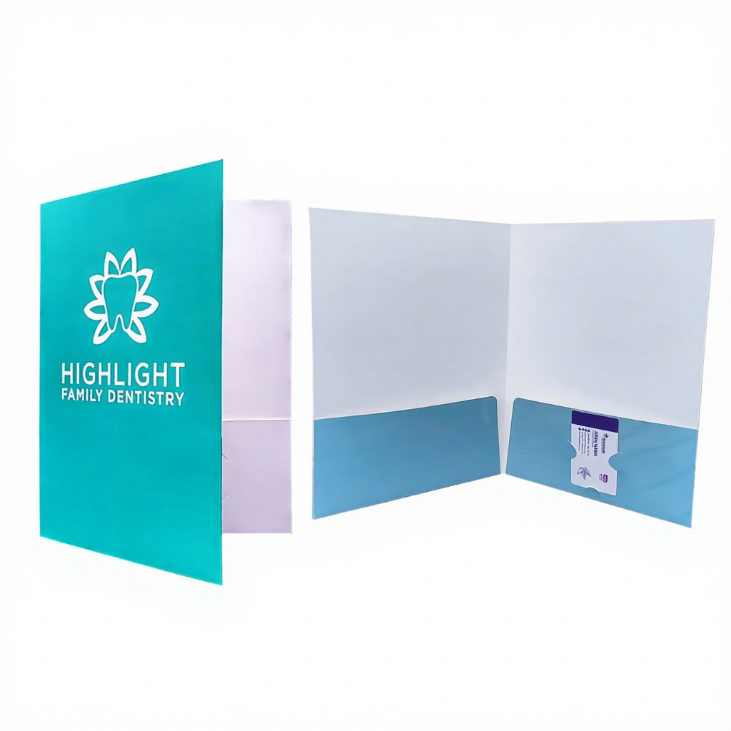 China Factory Custom Printed Colorful 300g White Cardboard A4 Eco-friendly Waterproof Presentation File Folder Pockets Business