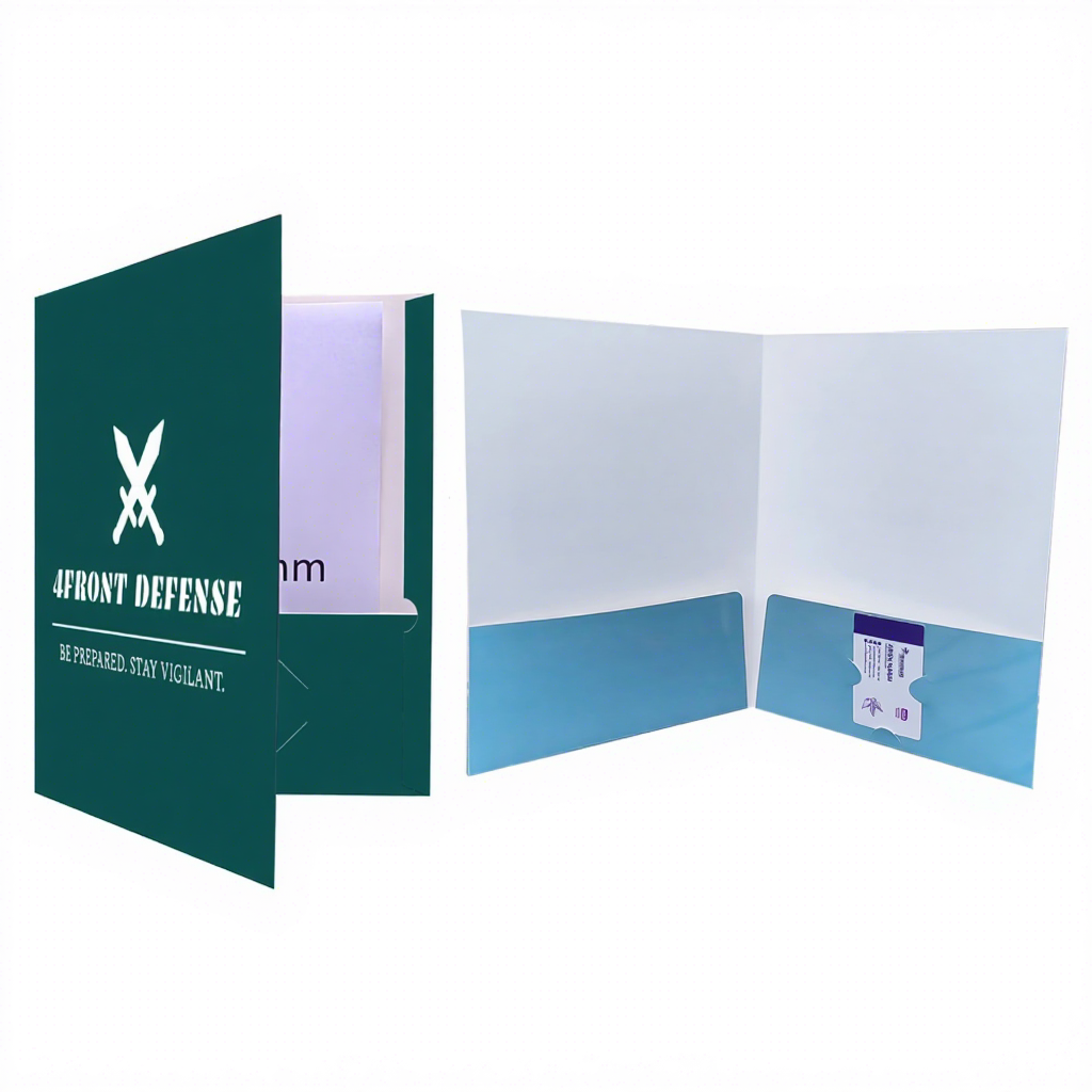 Wholesale Custom Full Color Printing Eco-friendly Waterproof A4 Presentation Folder with Pocket Design for Documents