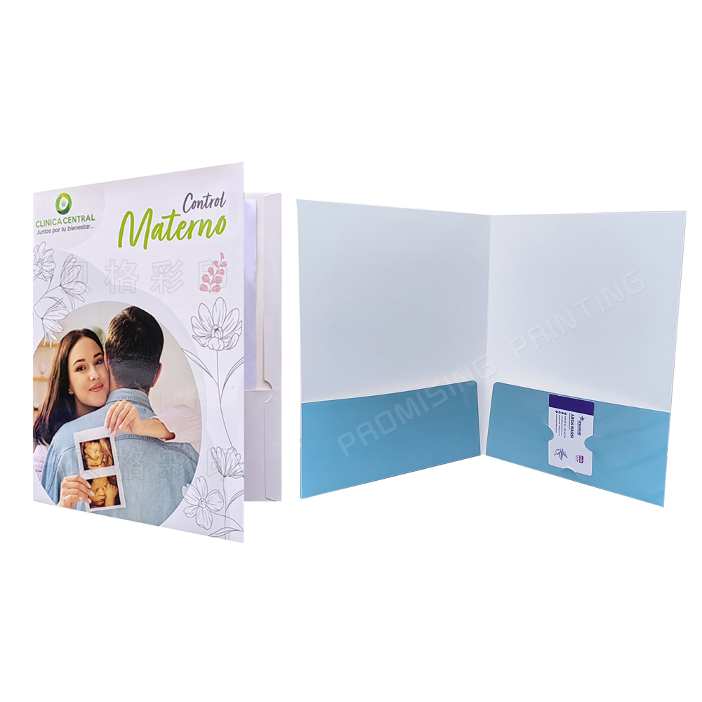 Factory Price A4 A5 Eco-friendly Recycled Waterproof Oilproof Custom Paper Presentation Folders with Pockets Business Card Slot